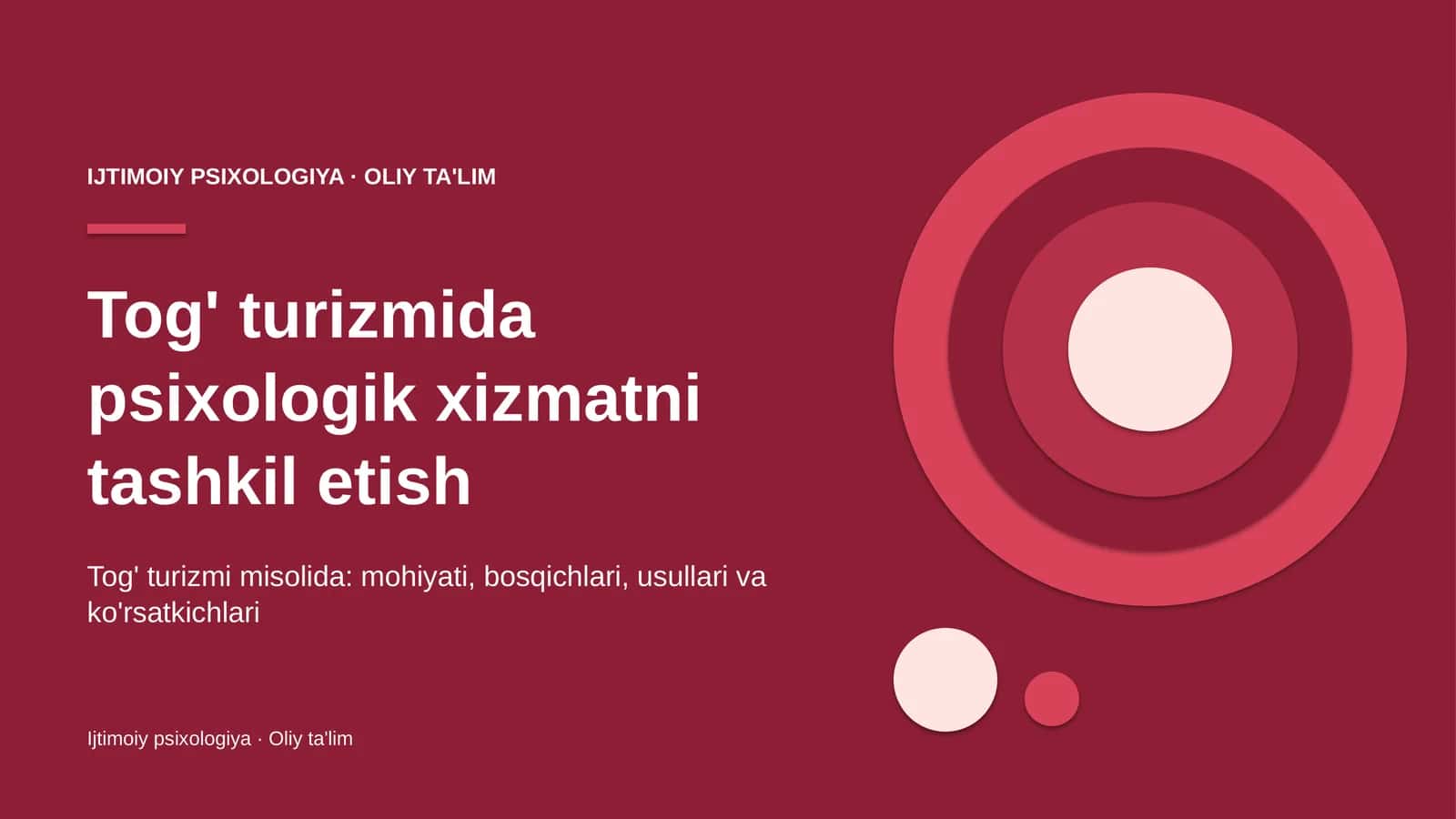 tog' turizmida psixologik xizmatni tashkil etish 1032