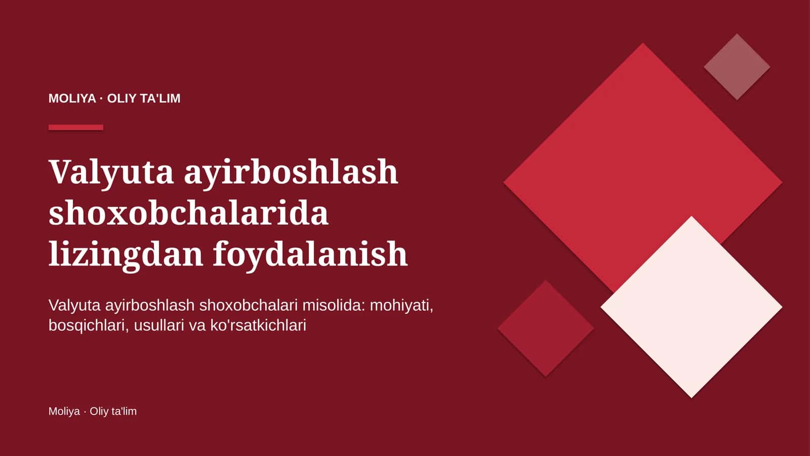 valyuta ayirboshlash shoxobchalarida lizingdan foydalanish 4559