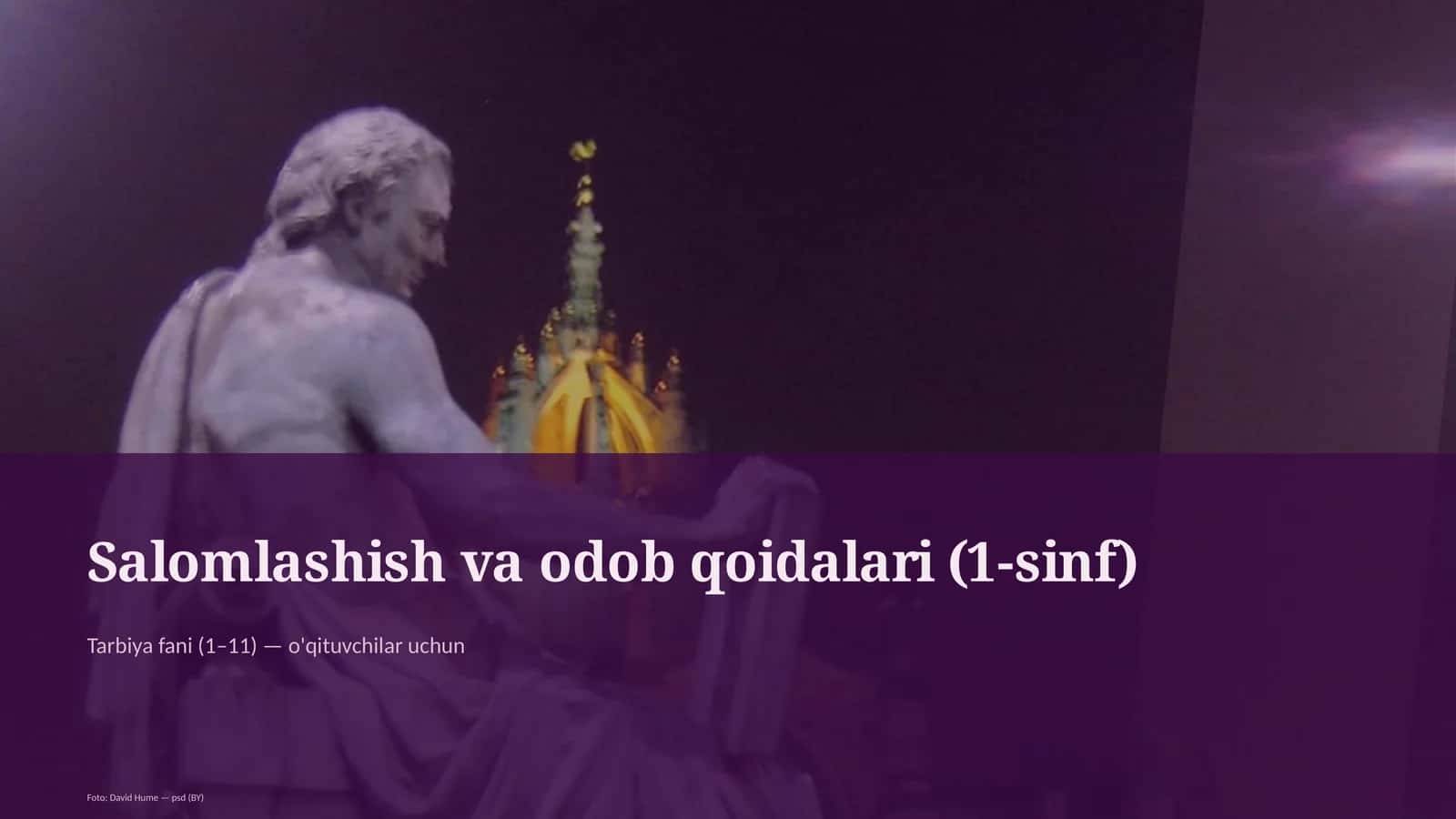 Salomlashish va odob qoidalari (1-sinf)