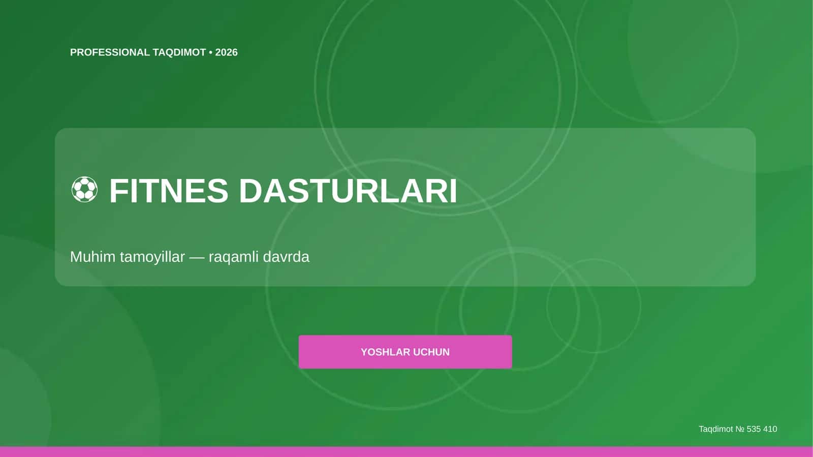 FITNES DASTURLARI