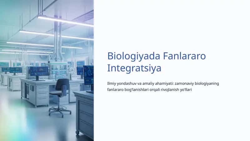 Biologiyada Fanlararo Integratsiya