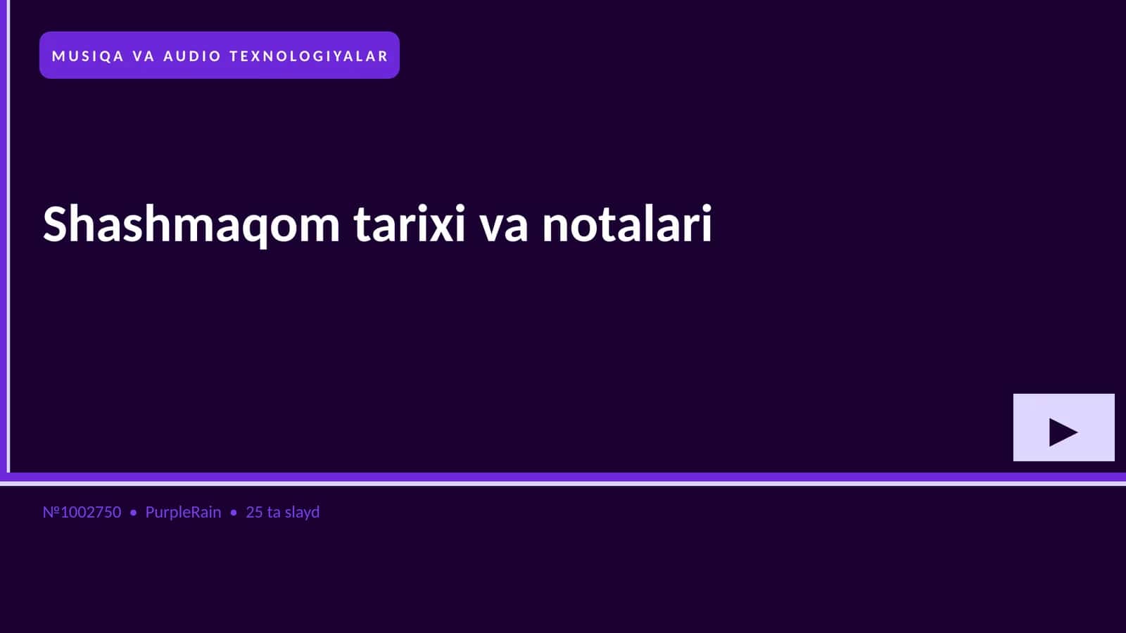 Shashmaqom tarixi va notalari