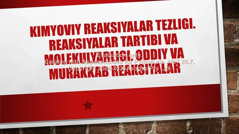 Kimyoviy reaksiyalar tezligi