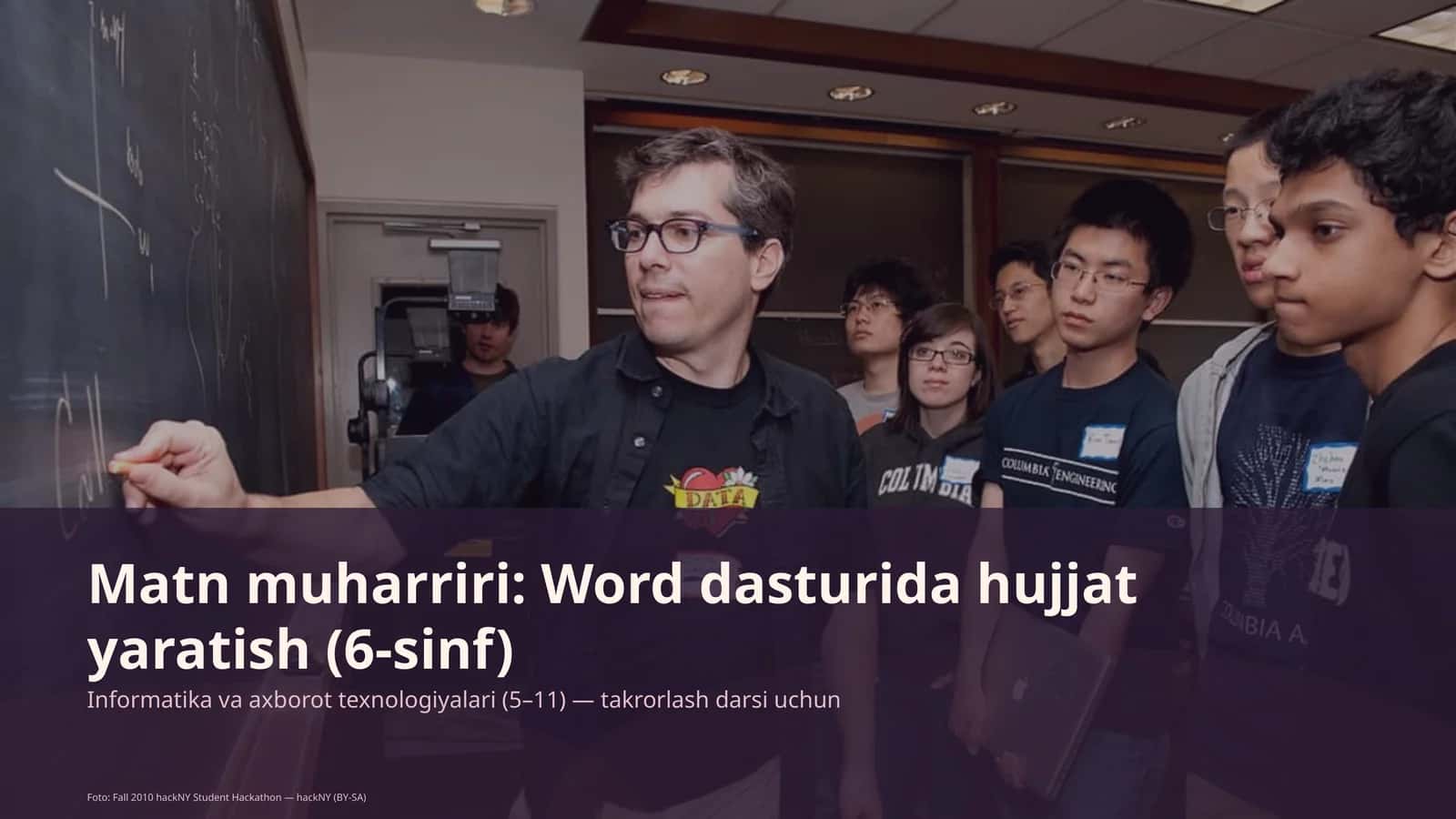 Word dasturida hujjat yaratish (6-sinf)