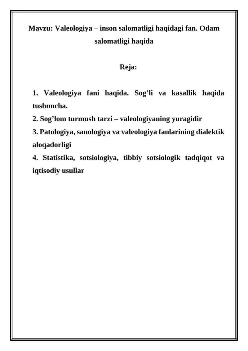Valeologiya