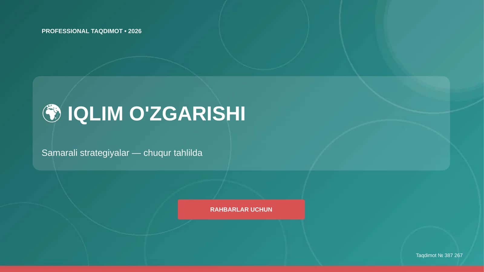 IQLIM O'ZGARISHI