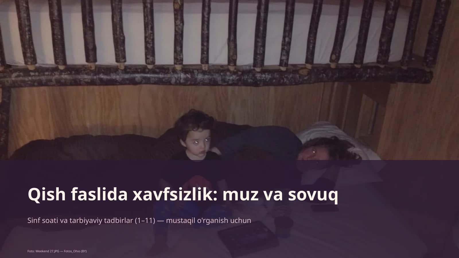 Qish faslida xavfsizlik: muz va sovuq