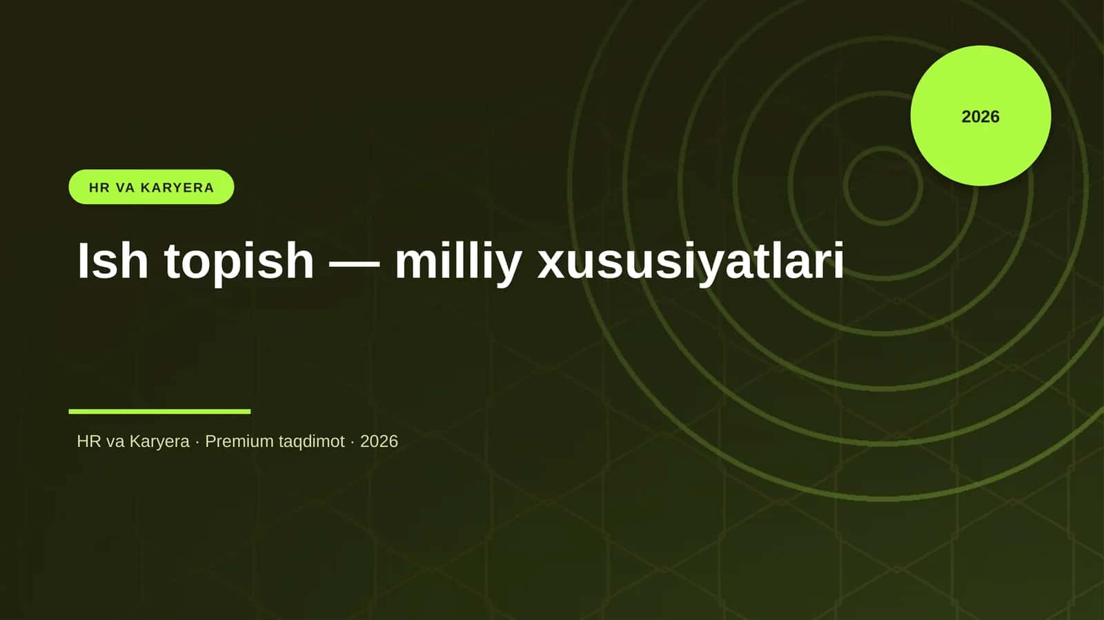 Ish topish — milliy xususiyatlari