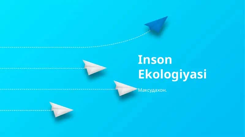 Inson Ekologiyasi