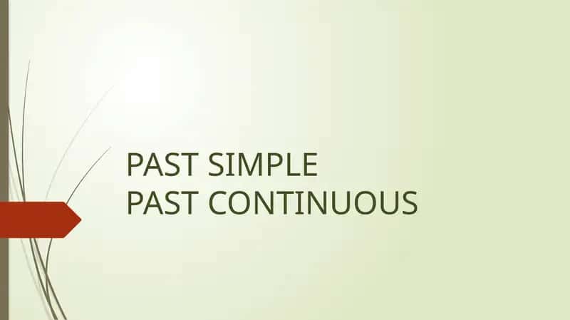 past simple and past continuous