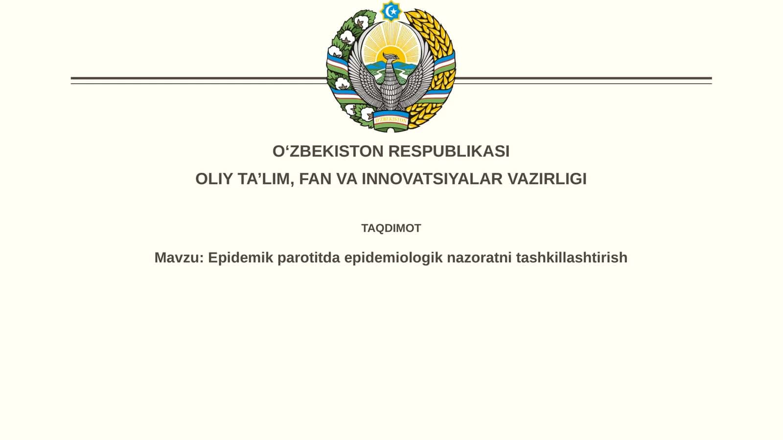 Epidemiologik nazoratning asosiy elementlari va vazifalari
