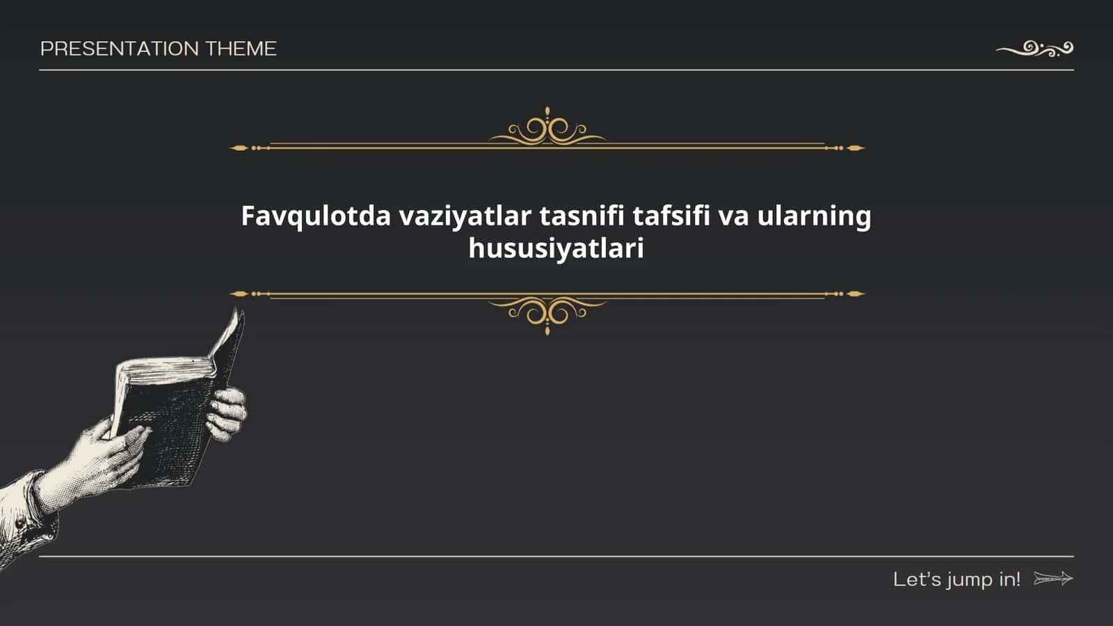 Favqulotda vaziyatlar tasnifi tafsifi va ularning hususiyatlari