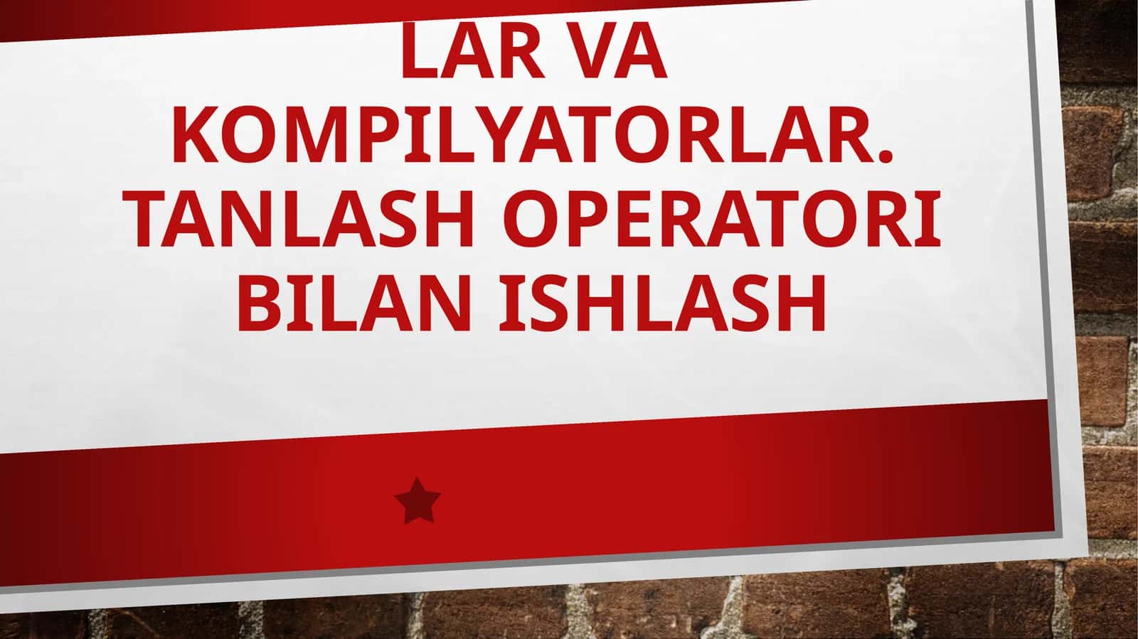 Interpretatorlarvakompilyatorlar