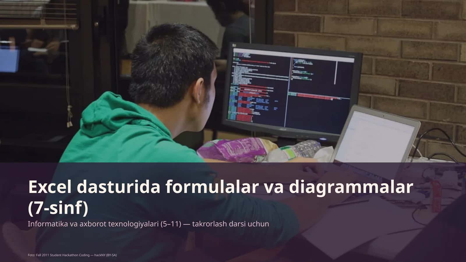 Excel dasturida formulalar va diagrammalar (7-sinf)
