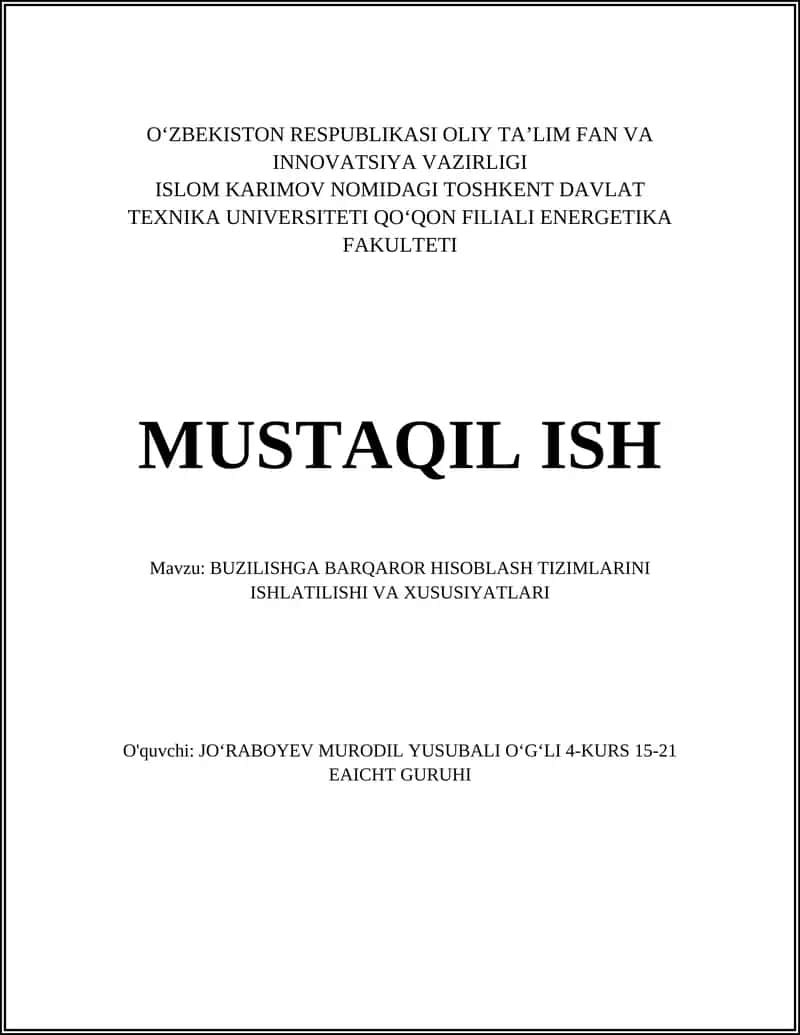 Barqaror hisoblash tizimlari