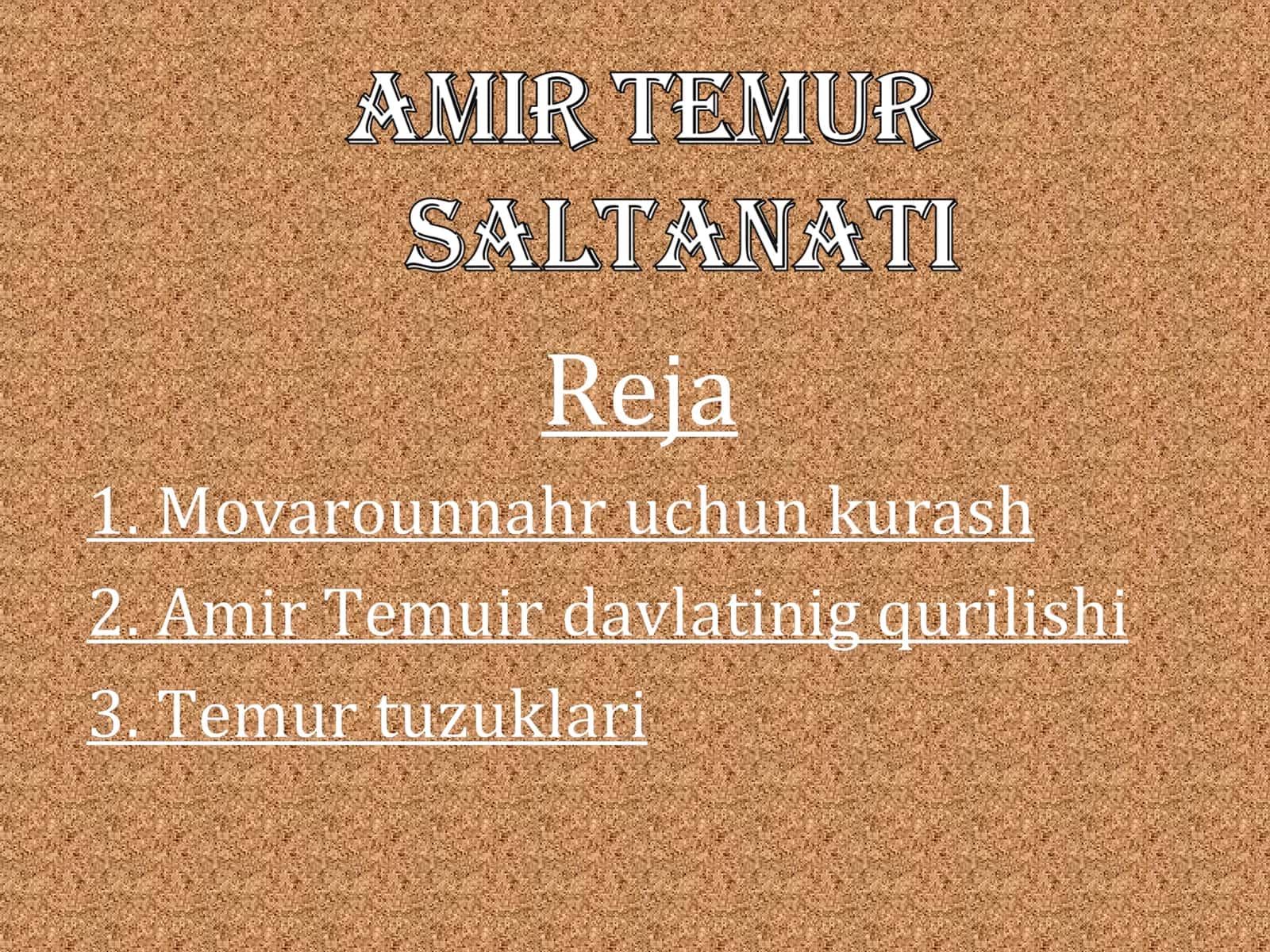 amir temur saltanati