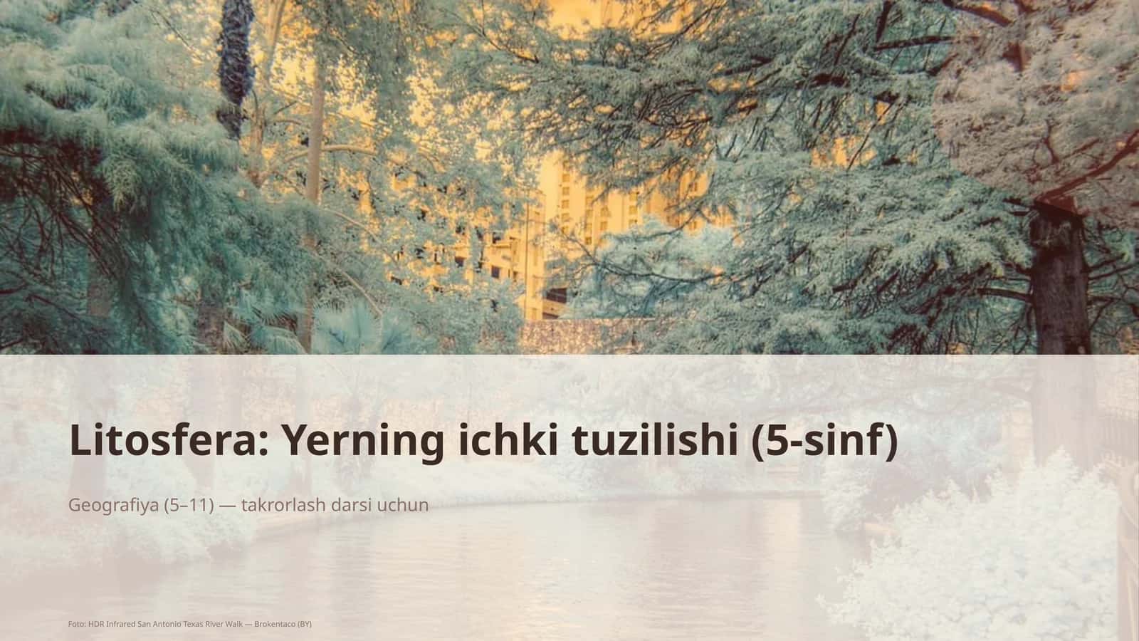 Litosfera: Yerning ichki tuzilishi (5-sinf)