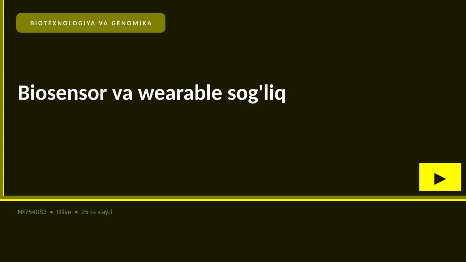 BIOTEXNOLOGIYA VA GENOMIKA