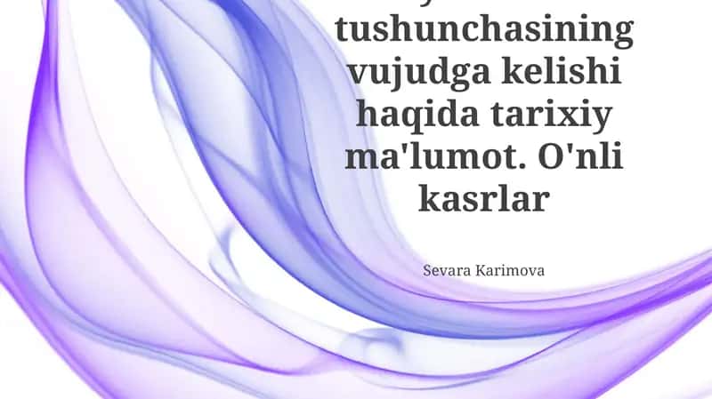 O'nlik kasrlar va manfiy sonlar