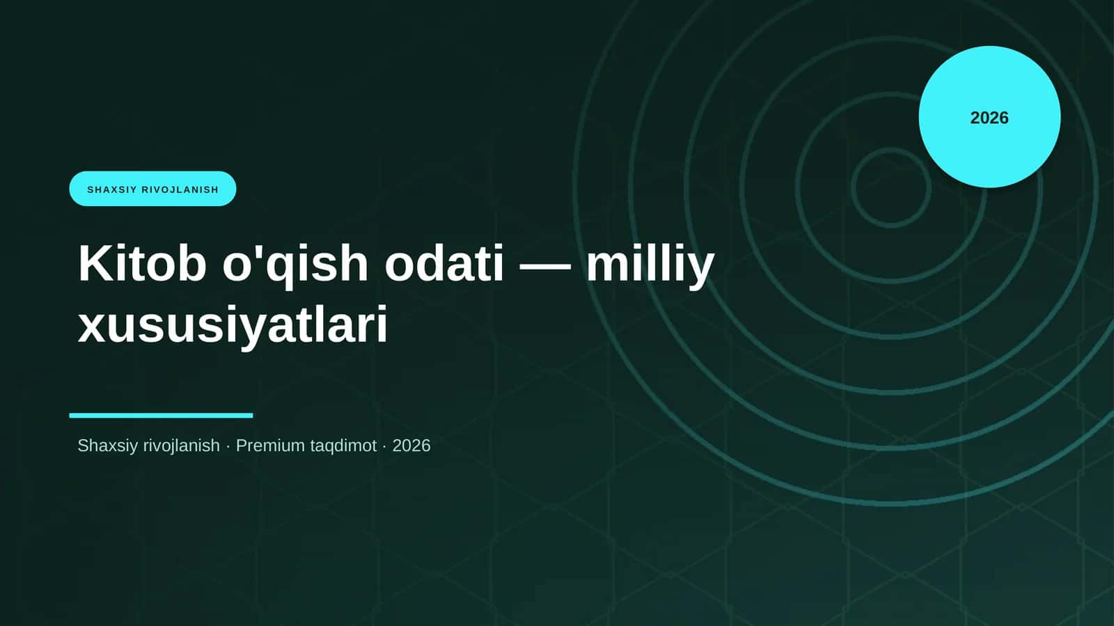 Kitob o'qish odati — milliy xususiyatlari