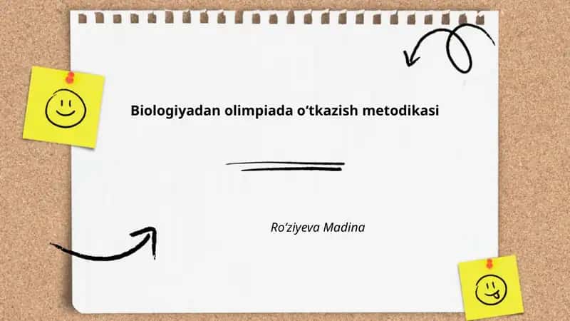 Biologiyadan olimpiada oʻtkazish metodikasi