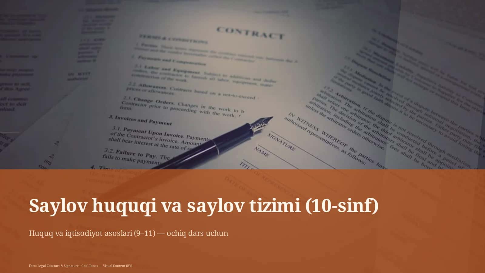 Huquq va iqtisodiyot asoslari (9–11)