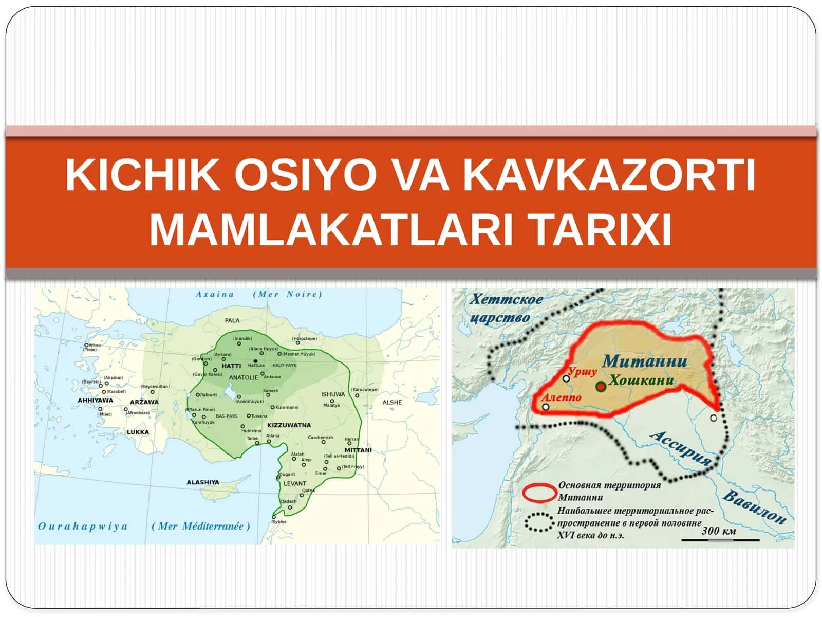 KICHIK OSIYO VA KAVKAZORTI MAMLAKATLARI TARIXI