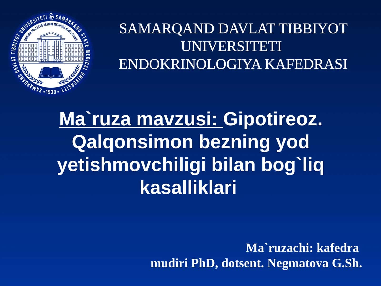 Qalqonsimonbezning yodyetish movchiligibilan bog`liq kasalliklari
