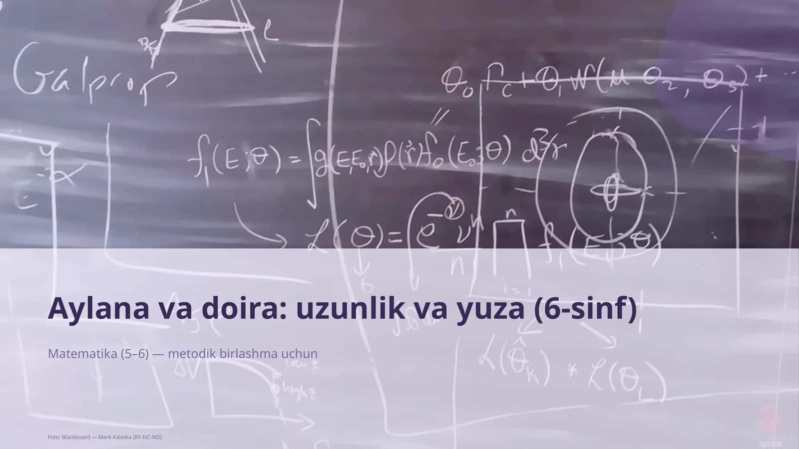 Matematika (5–6) — metodik birlashma uchun