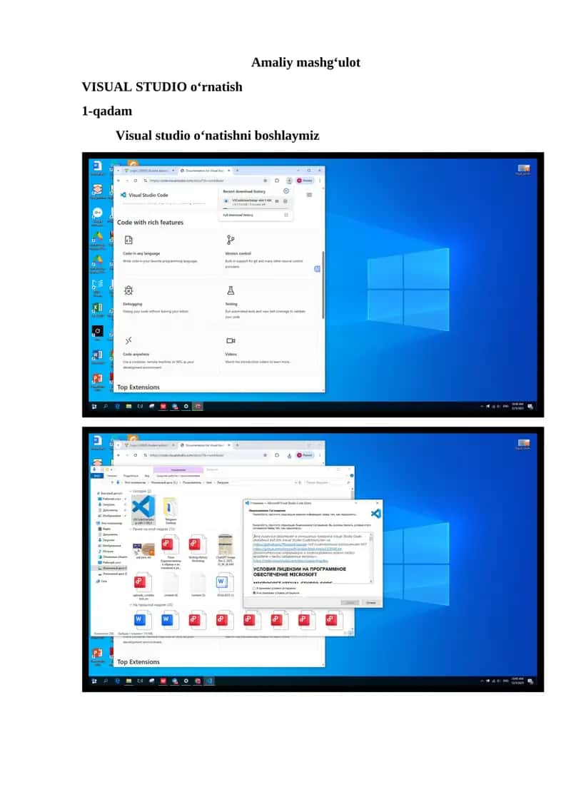 VISUAL STUDIO o‘rnatish