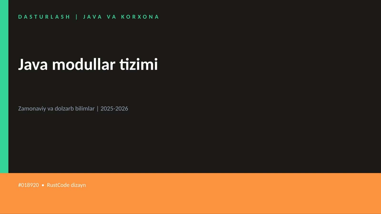 Java modullar tizimi