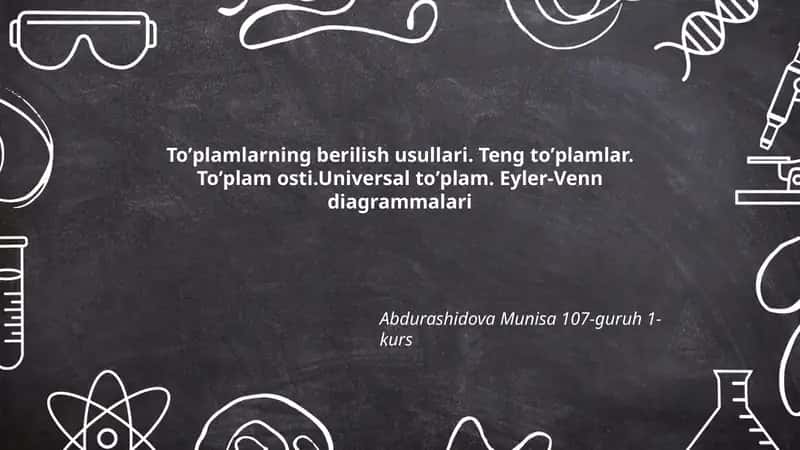 Toʼplamlarning berilish usullari