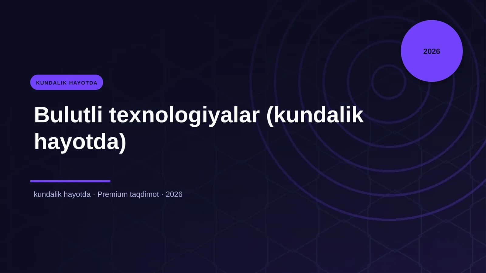 Bulutli texnologiyalar (kundalik hayotda)