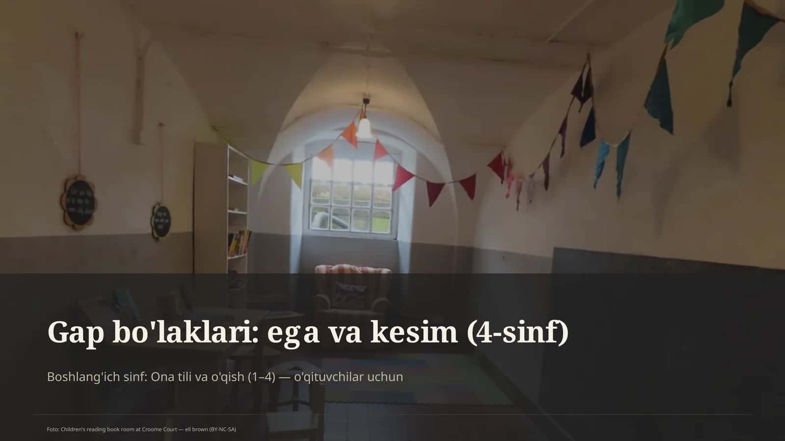 Gap bo'laklari: ega va kesim (4-sinf)