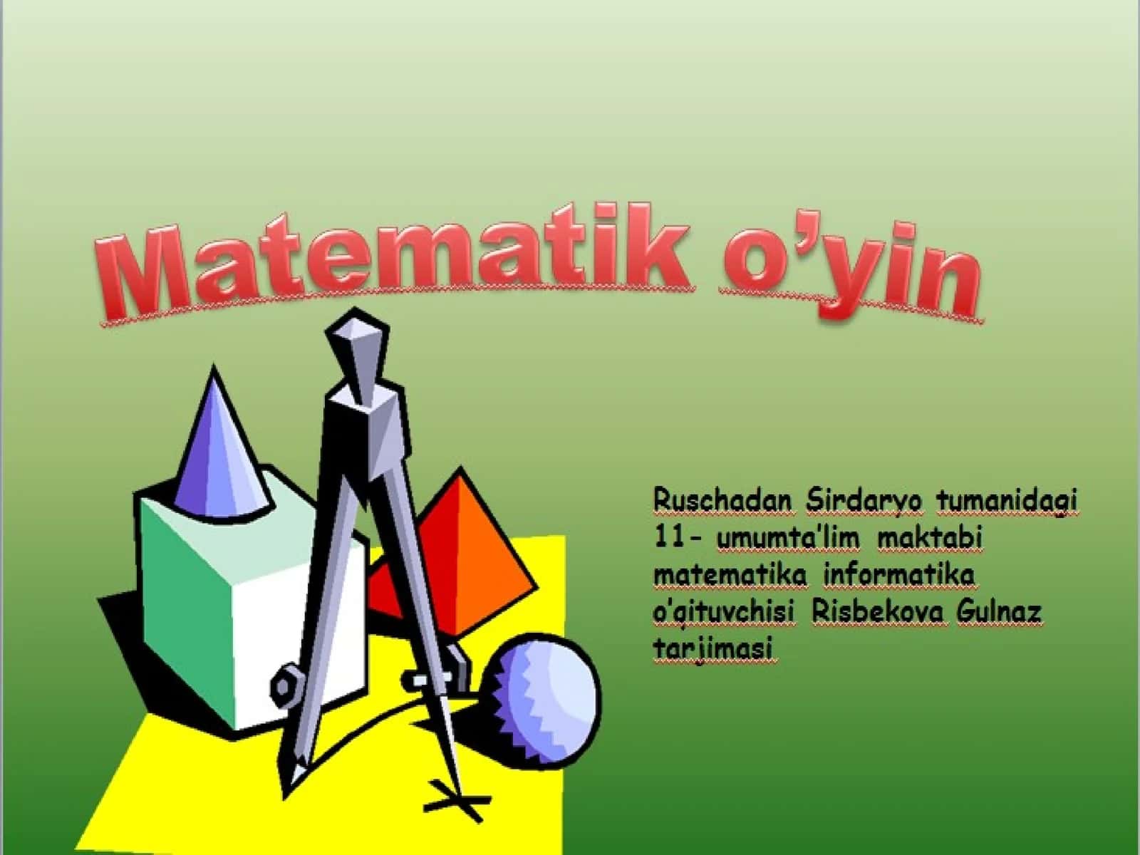 Balandlikni tanlaymiz