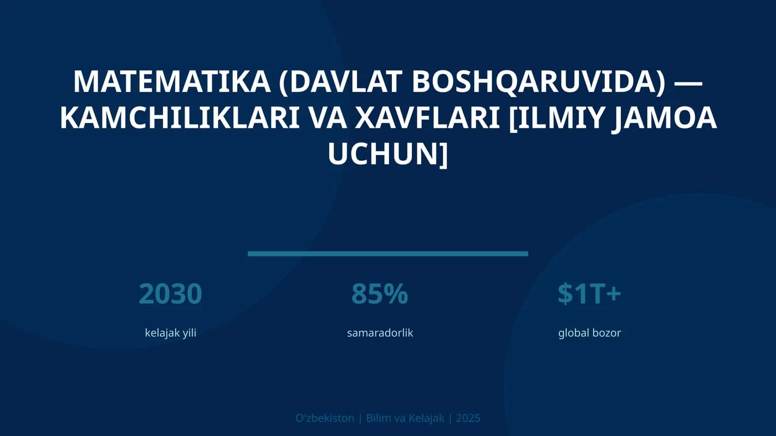 Matematika (davlat boshqaruvida) — kamchiliklari va xavflari [ilmiy jamoa uchun]