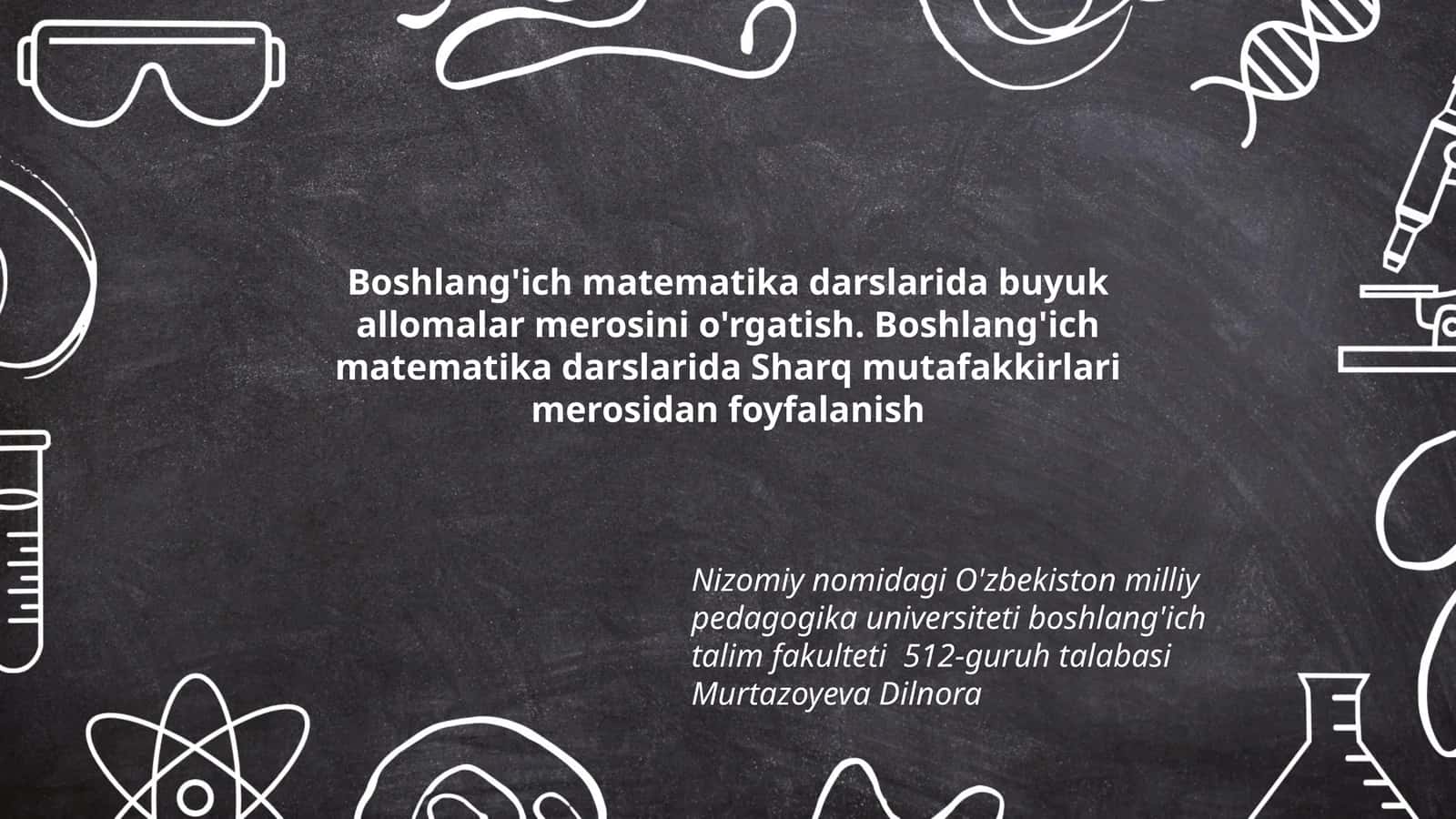 Sharq mutafakkirlari merosidan foydalanish