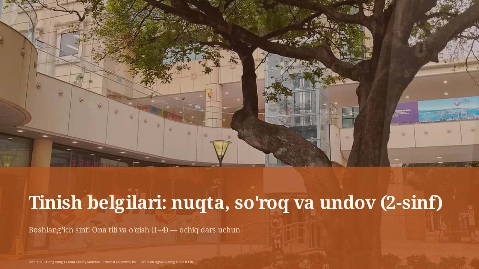 Boshlang'ich sinf: Ona tili va o'qish (1–4) — ochiq dars uchun