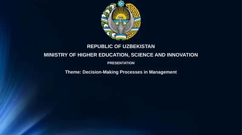 Presentation on Decision-Making Processes in Management