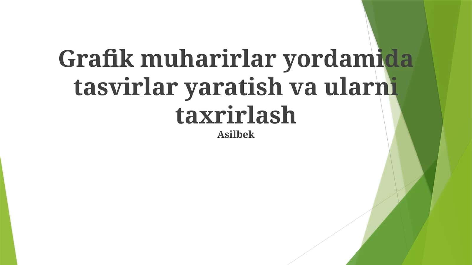 Grafik Muharrirlar uchun Asboblar va Texnikalar