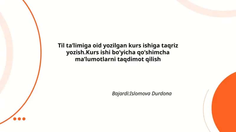 Kurs ishi