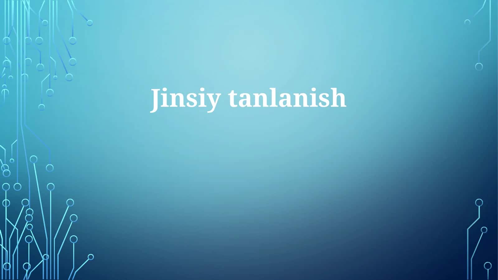 Jinsiy tanlanish