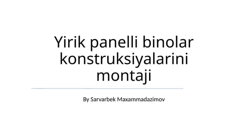 Катта панелли биноларни ўрнатишда 50 метрдан баландликд