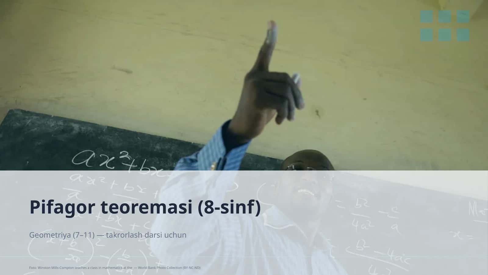 Pifagor teoremasi (8-sinf)