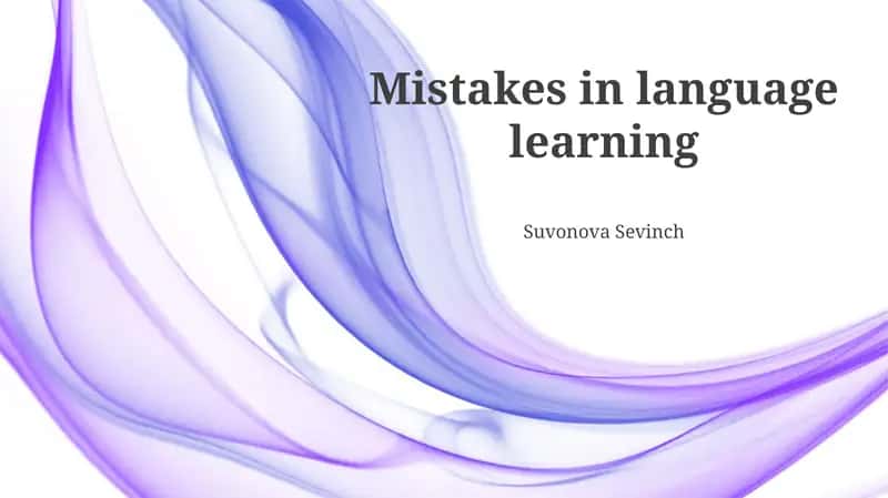 Mistakes in language learning