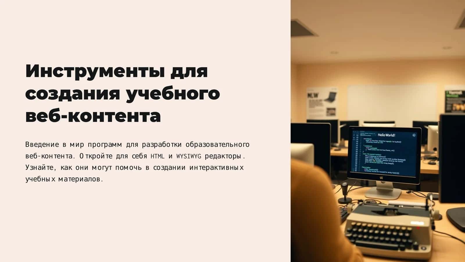 Инструменты для создания учебного веб-контента