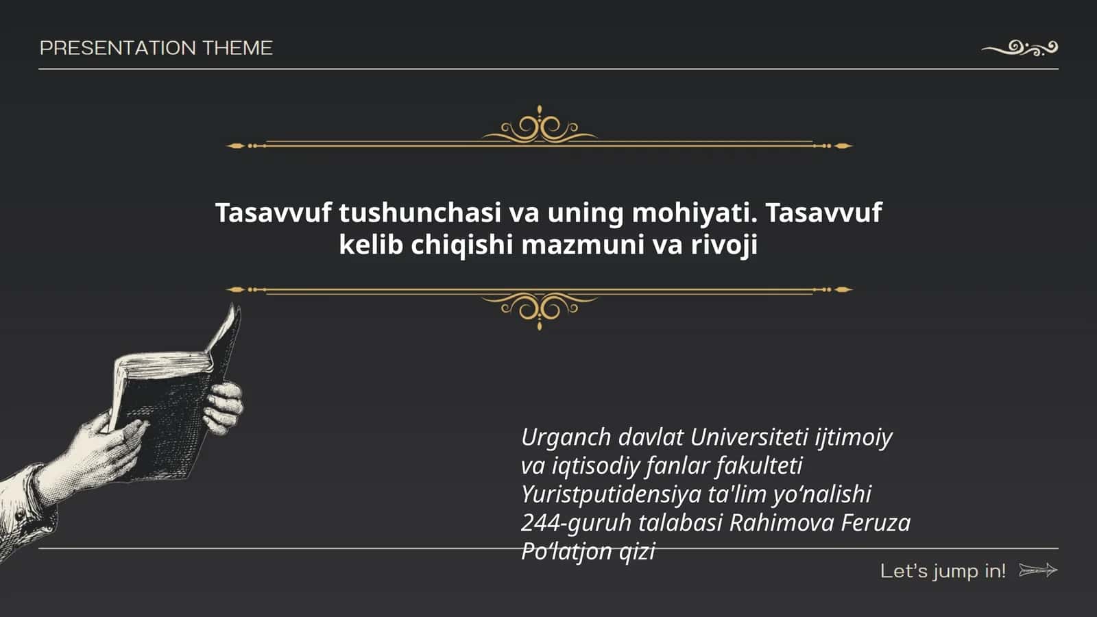 Tasavvuf tushunchasi va uning mohiyati