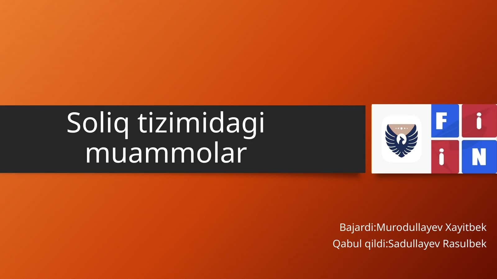 Soliq tizimidagi muammolar