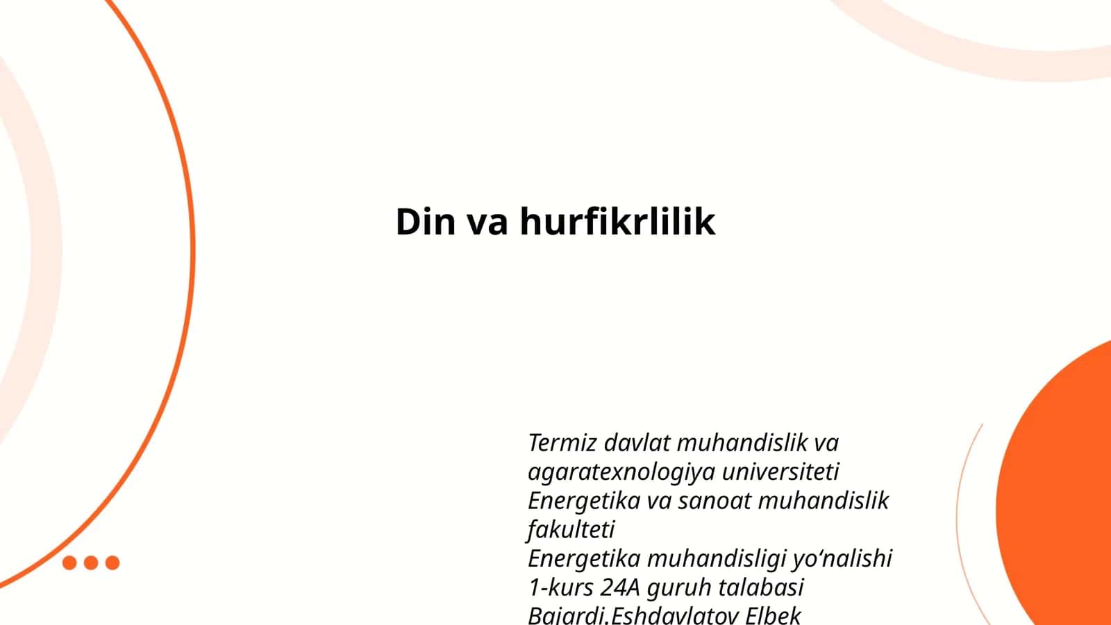Din va hurfikrlilik