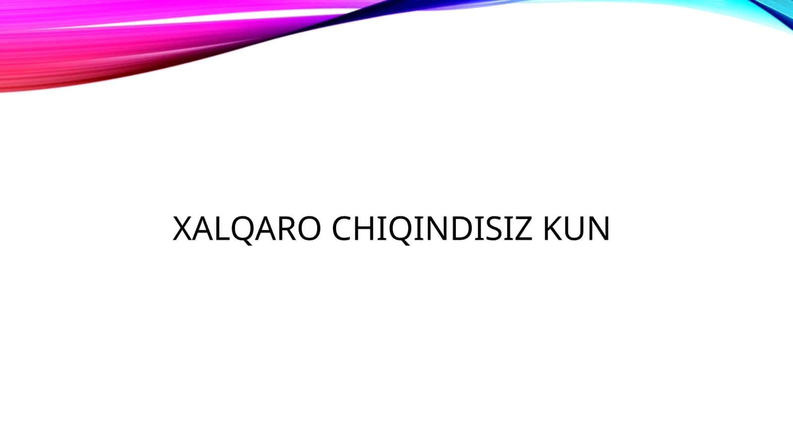 Xalqaro chiqindisiz kun